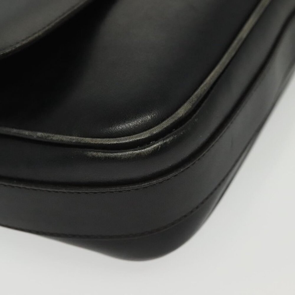 Authentic CELINE Shoulder Bag Leather Navy Gold - Picture 2 of 16